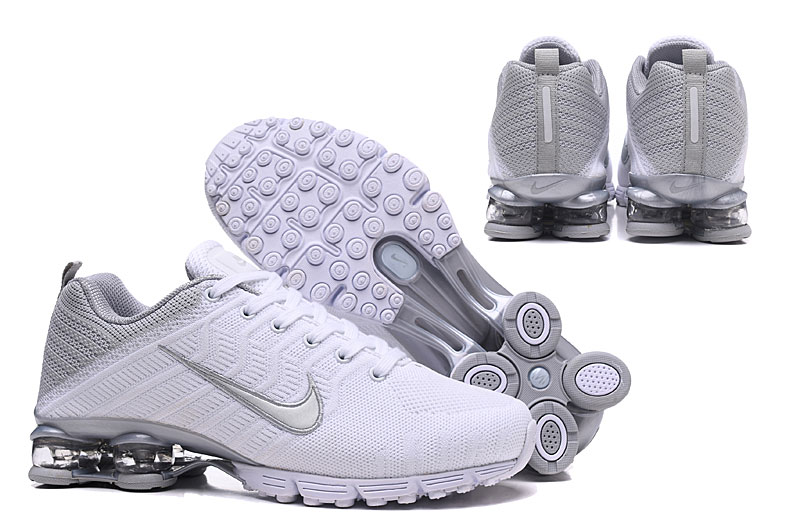 Men Nike AIR Shox Knit Cool White Silver Shoes